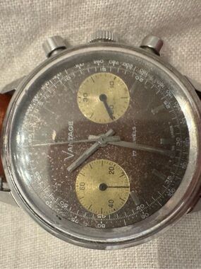 Vintage Vantage Men's Brown Dial Chronograph Watch